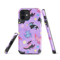 Colorful Axolotl iPhone® Tough Case featuring cute designs, ensuring stylish protection for your phone year-round.