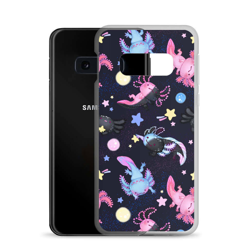 Showcase your love for axolotls with the Axolotl Samsung® Clear Case, perfect for style and protection.