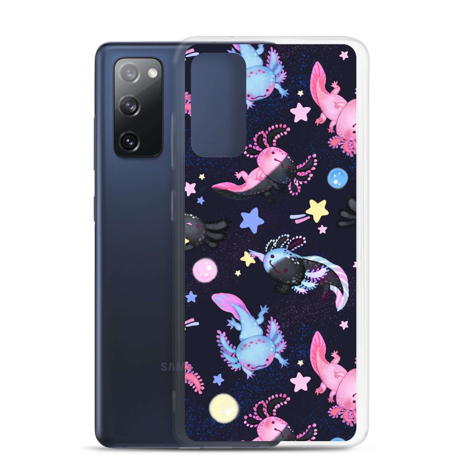 Show off your love for axolotls with the Axolotl Samsung® Clear Case, protecting your phone in style.
