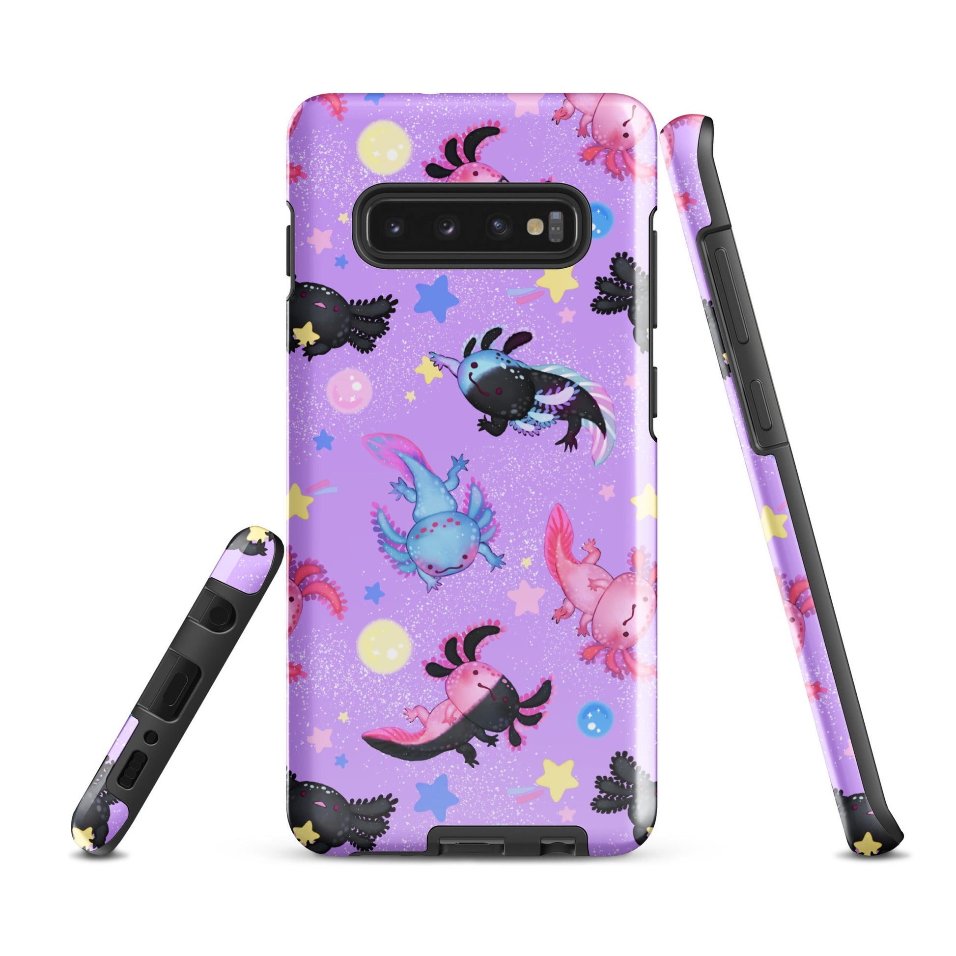 Protect your phone in style with the Axolotl Samsung® Tough Case, featuring a vibrant design and dual-layer durability.