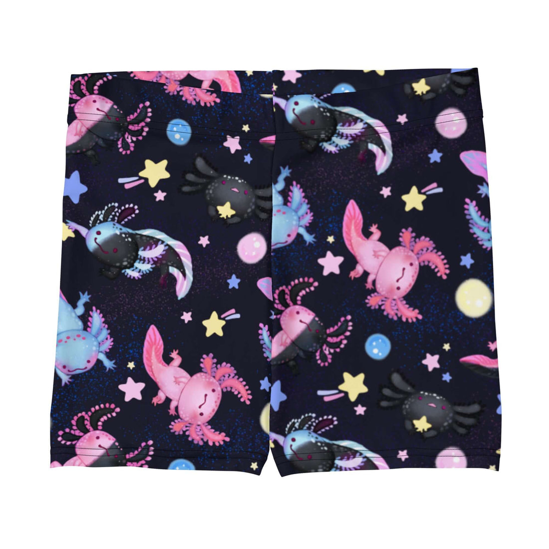 Soft and comfortable Axolotl Shorts featuring colorful amphibian designs for effortless movement and style.