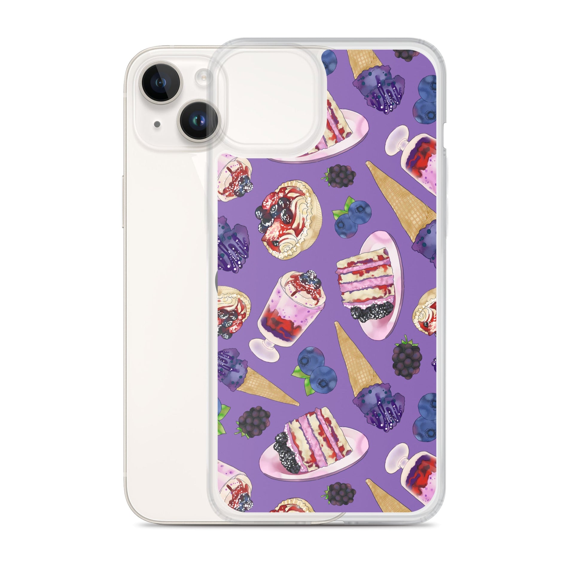 Sleek Berry iPhone® Clear Case features a solid back and flexible sides for easy access and optimal protection.