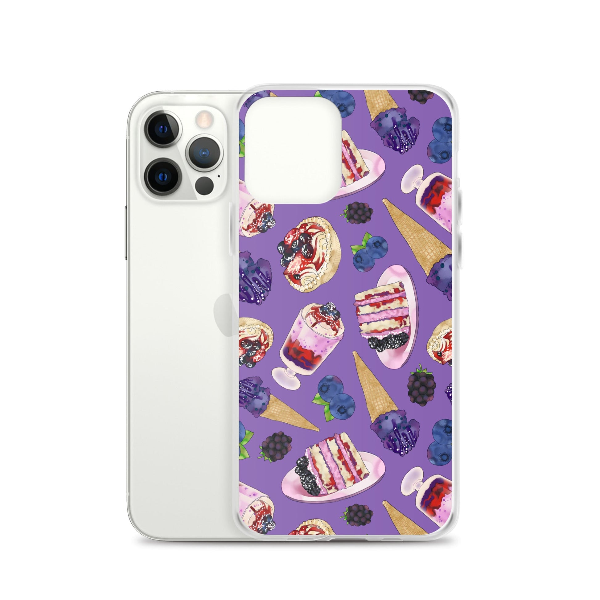 Stylish Berry iPhone® Clear Case offers protection from scratches and dirt with a flexible, see-through design.