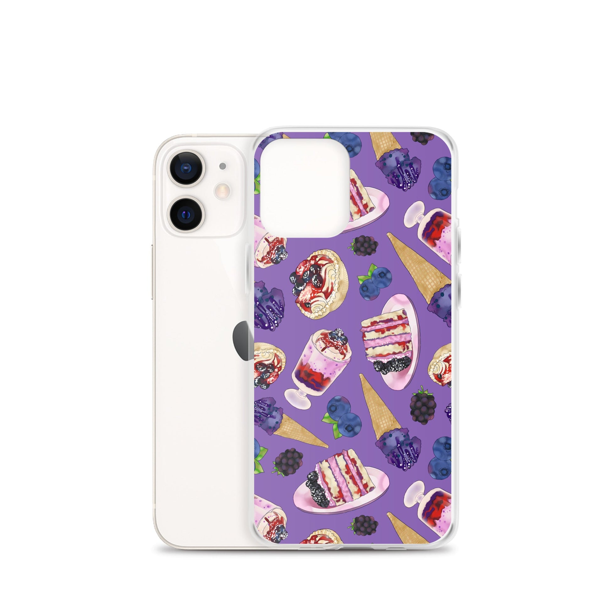 Berry iPhone® Clear Case featuring a flexible design, protecting against scratches and dirt while showcasing style.
