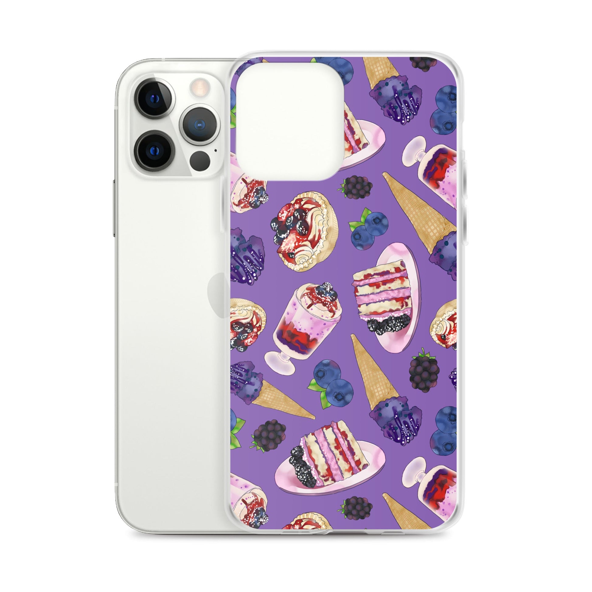 Sleek Berry iPhone® Clear Case with flexible sides, offering protection against scratches and dirt in a stylish design.