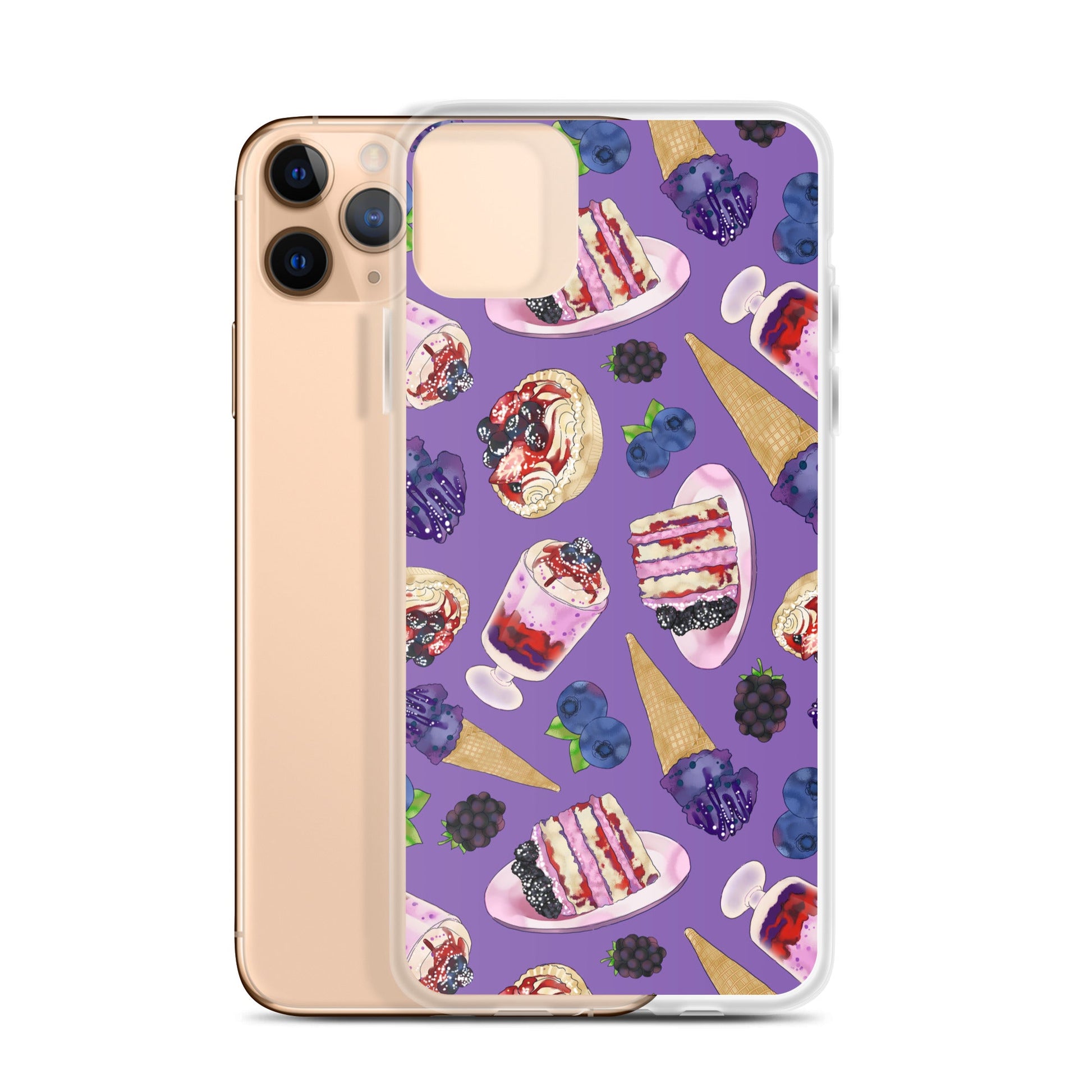 Berry iPhone® Clear Case offers sleek protection against scratches and dirt, featuring a solid back and flexible sides.