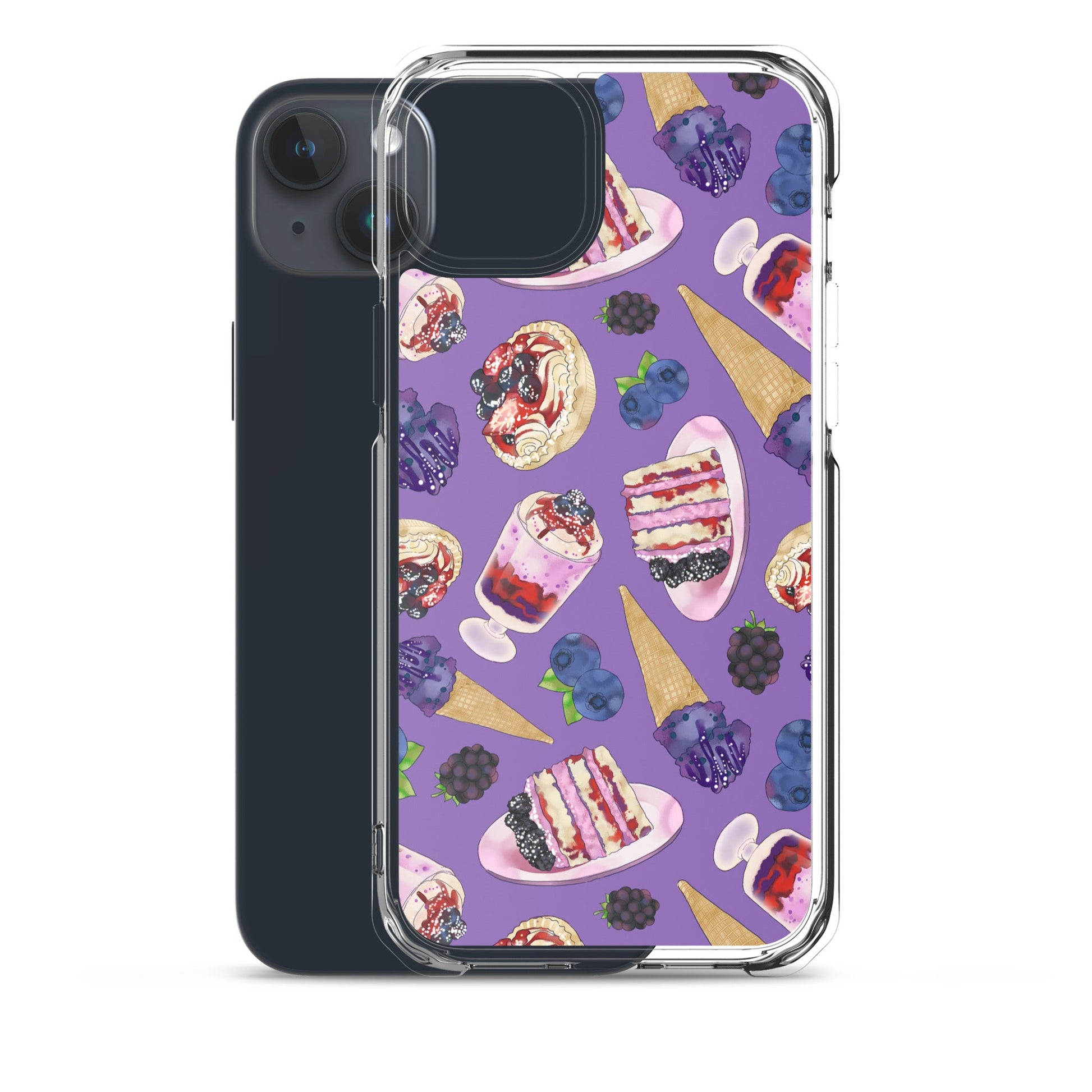 Berry iPhone® Clear Case features a flexible design, protecting your phone while showcasing a fun, colorful pattern.