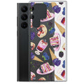 Stylish Berry Samsung® Clear Case featuring a fun dessert pattern, perfect for summer protection and flair.
