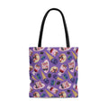Colorful Berry Tote Bag featuring vibrant fruits and desserts, perfect for on-the-go style and convenience.