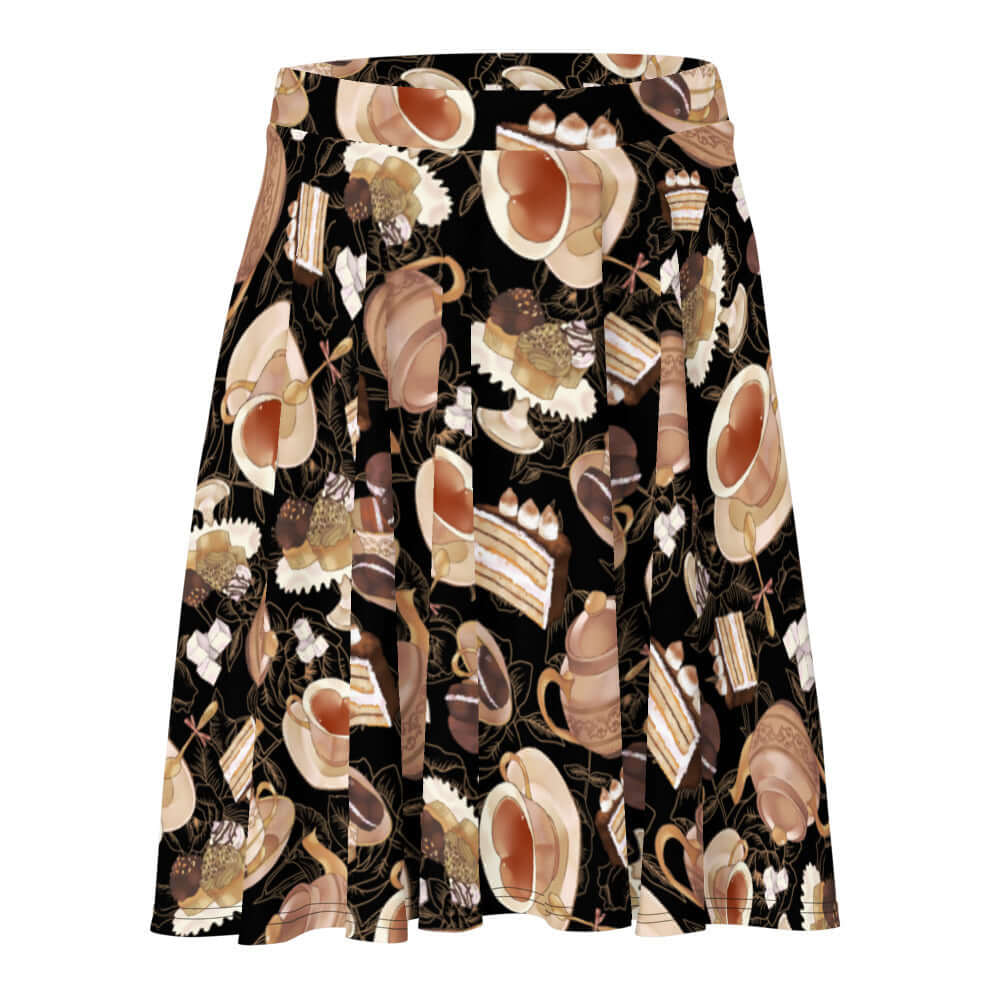 Elevate your style with the Café Skater Skirt, featuring a chic black and brown design for versatile outfits.
