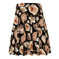 Stylish Café Skater Skirt with a black and brown design, perfect for any outfit and body type.