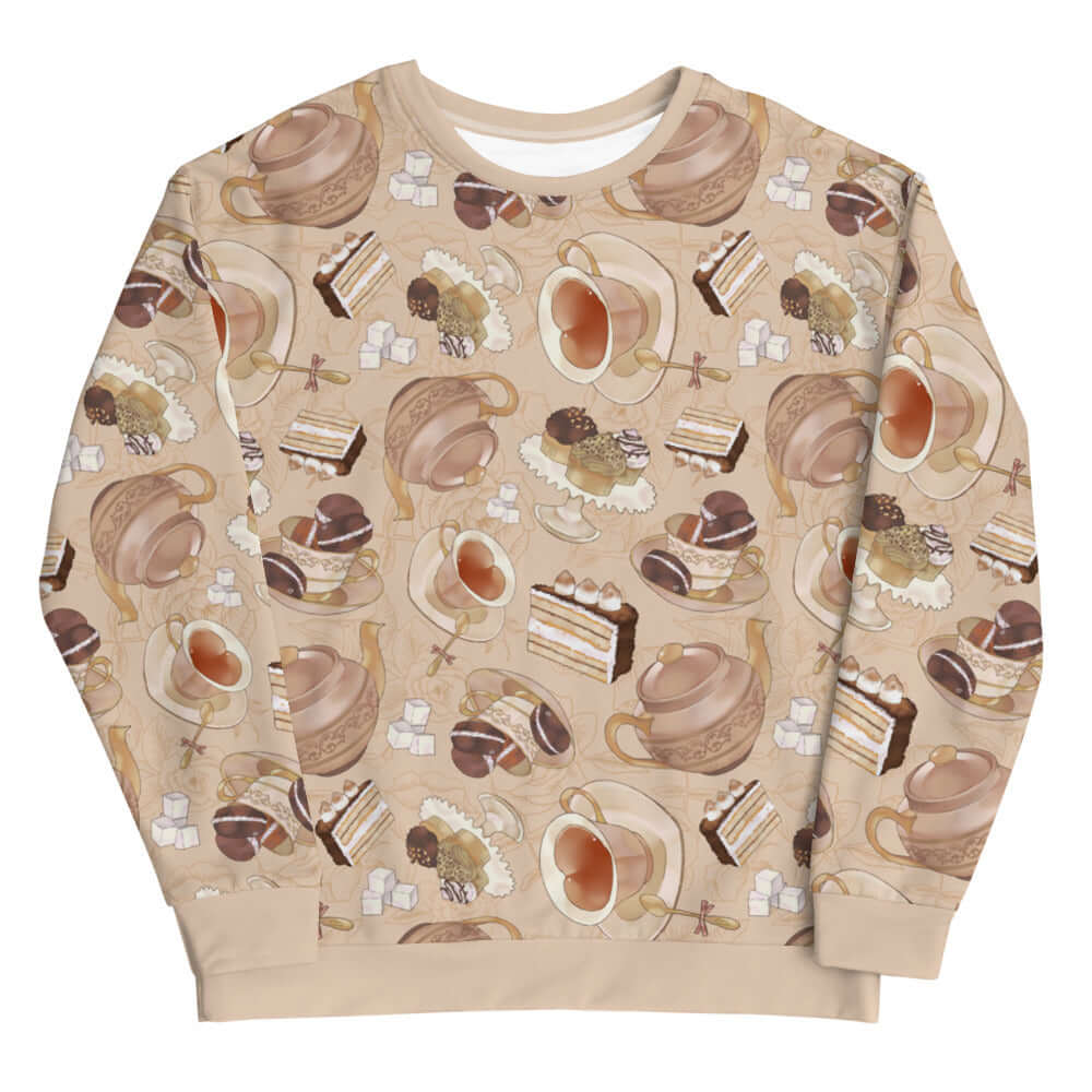 Stylish Café Sweatshirt featuring a charming design, perfect for cozy days at home or casual outings with friends.