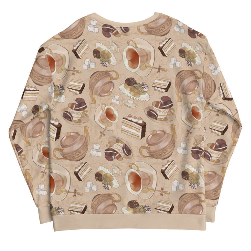 Stylish Café Sweatshirt with a cozy design, perfect for lounging or workouts, featuring a charming coffee-themed print.