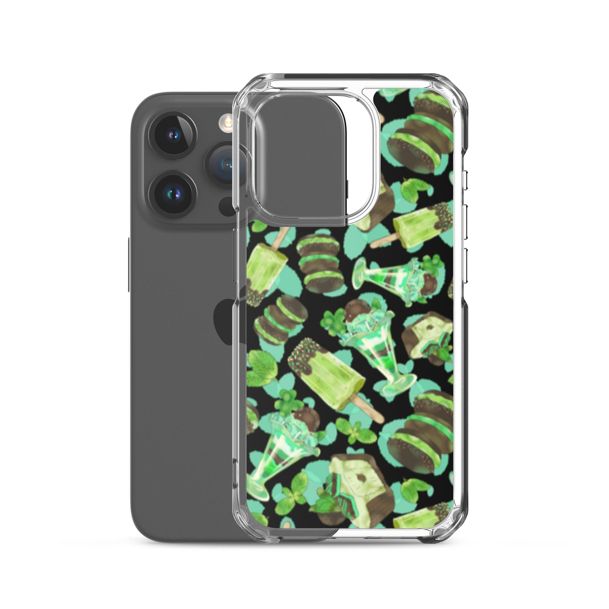 Choco Mint iPhone® Clear Case featuring vibrant mint design, protects from scratches and easy to use with precise openings.