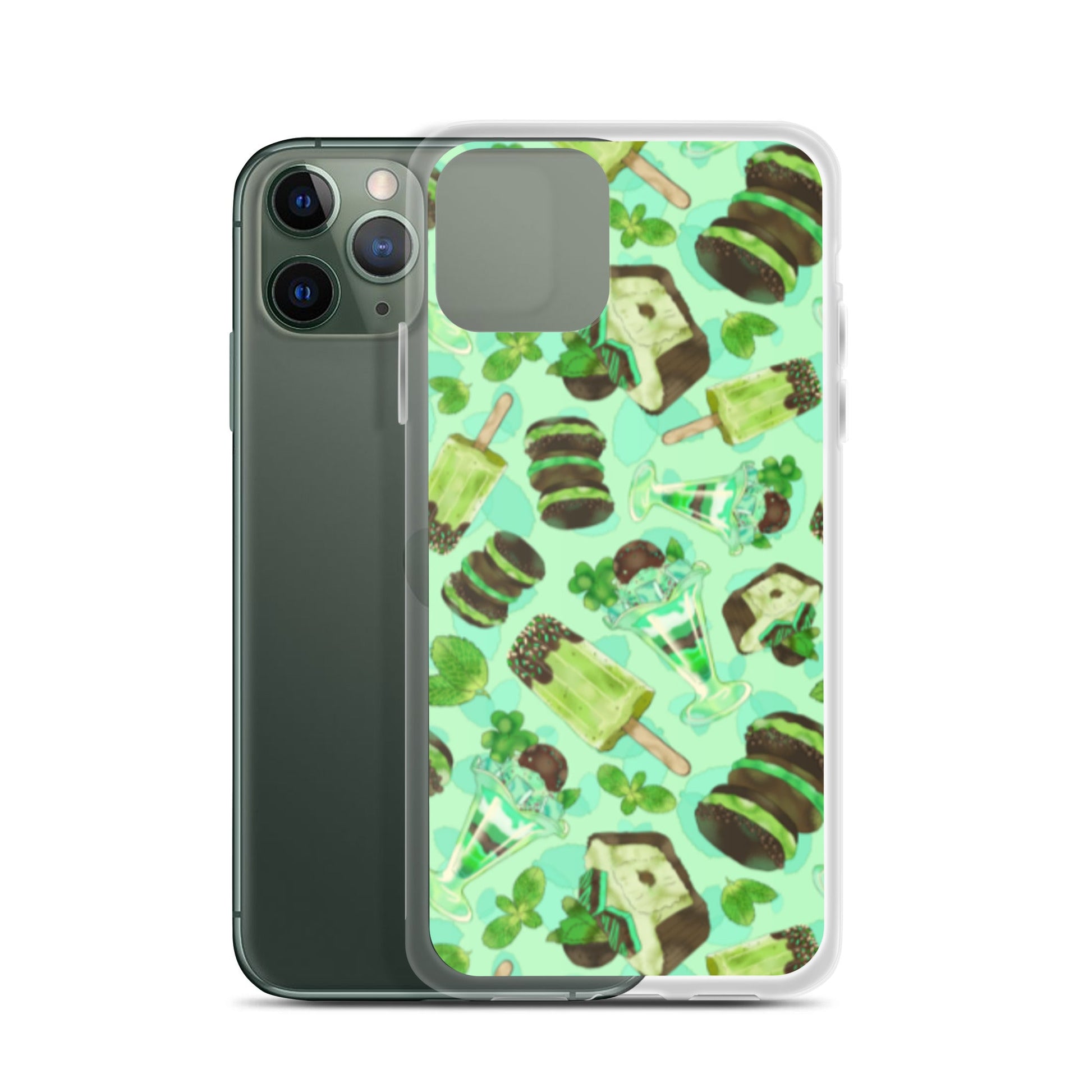Choco Mint iPhone® Clear Case features a stylish design with solid protection against scratches and dust.