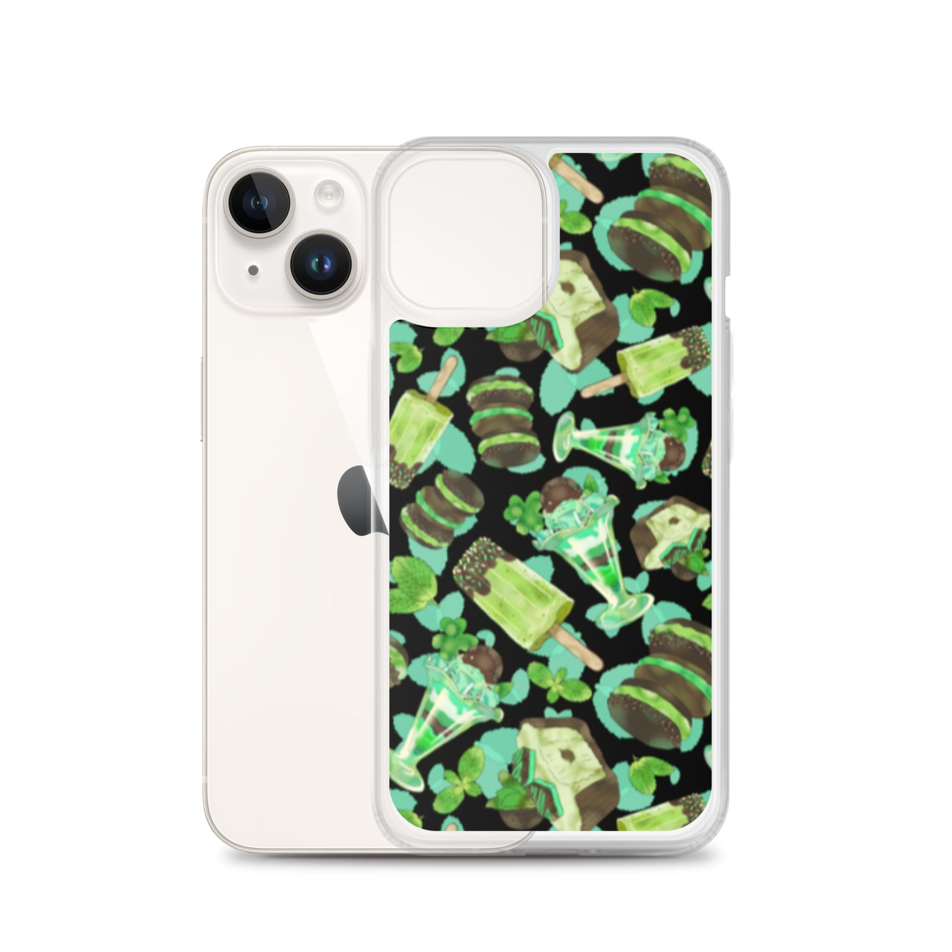 Choco Mint iPhone® Clear Case showcases a vibrant design while providing scratch and dust protection.