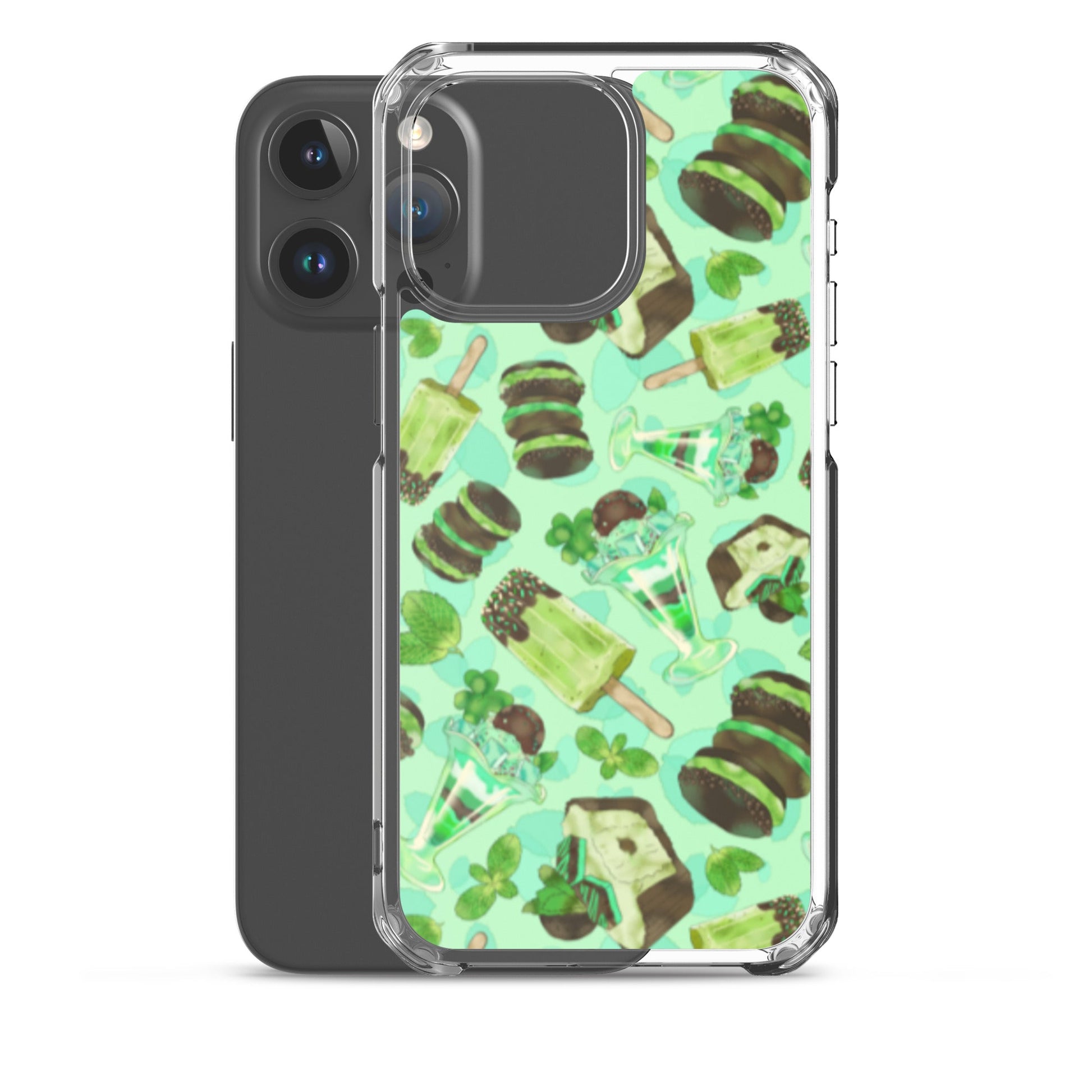 Choco Mint iPhone® Clear Case offers stylish protection against scratches and dust with a flexible, see-through design.