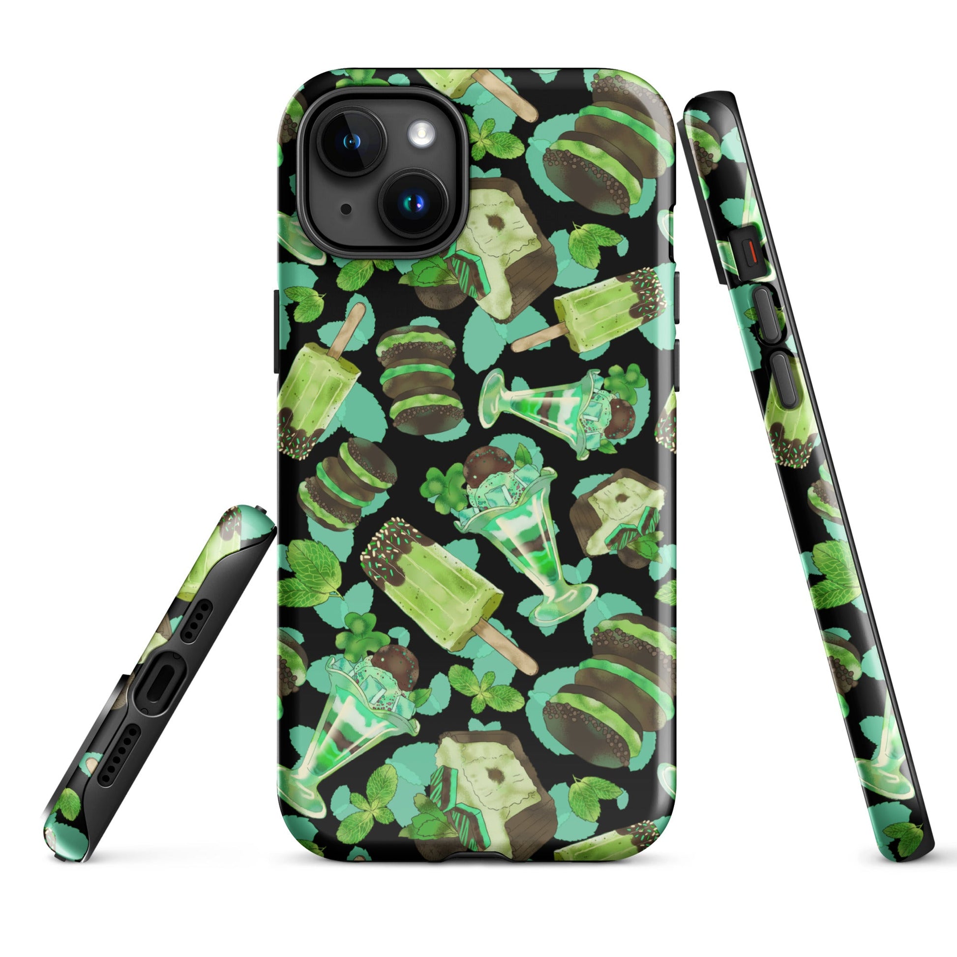 Choco Mint iPhone® Tough Case features a stylish design with impact-resistant protection for your phone.