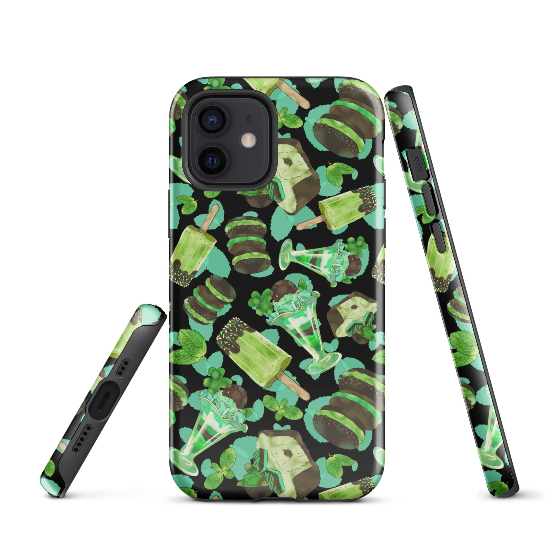 Choco Mint iPhone® Tough Case offers stylish protection with a durable dual-layer design for your device.