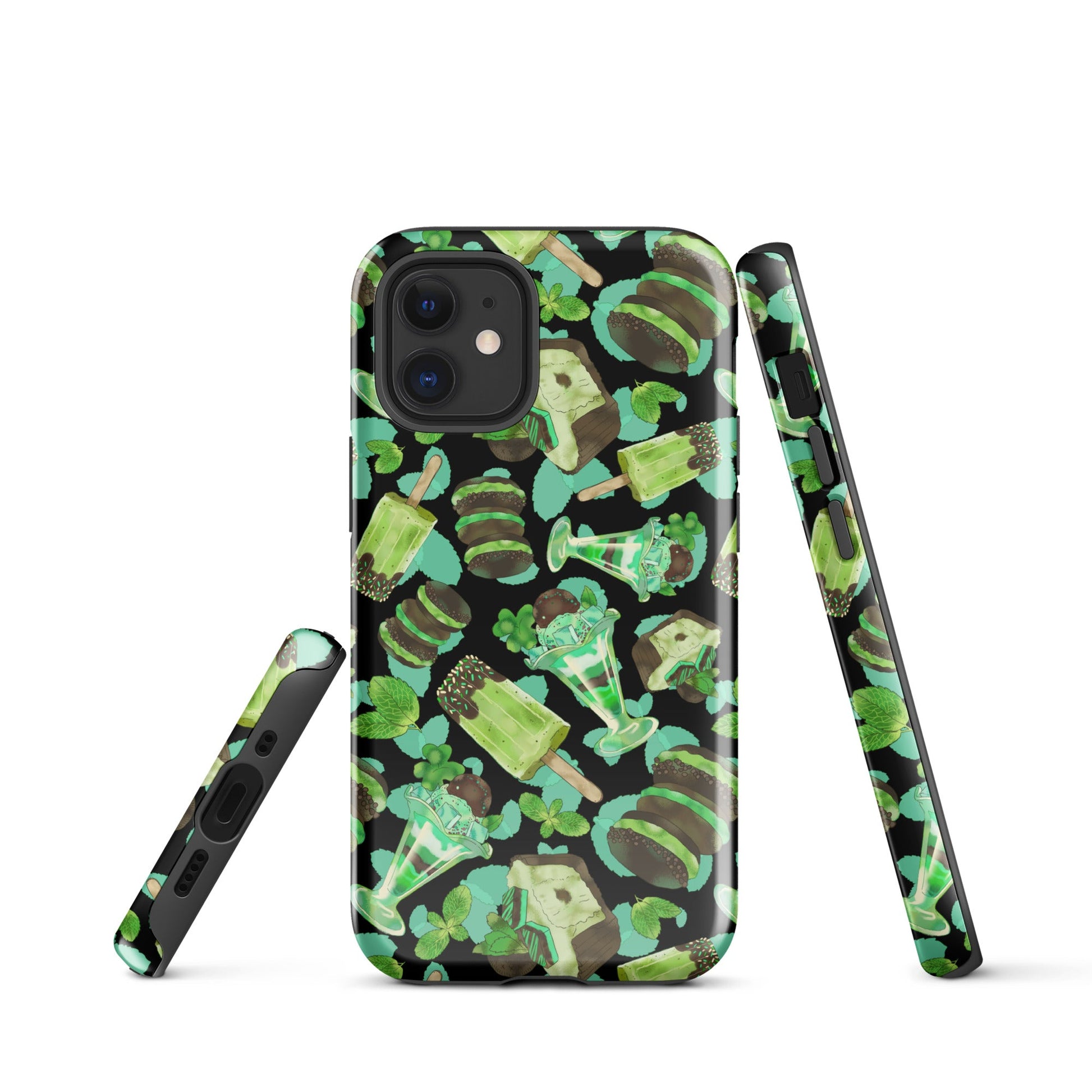 Choco Mint iPhone® Tough Case features a stylish design with durable, impact-resistant layers for optimal protection.