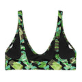 Choco Mint Padded Bikini Top features vibrant mint and green prints, perfect for a refreshing summer look.