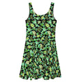 Choco Mint Skater Dress features a vibrant mint and green print, perfect for a refreshing summer look.