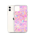 Glitter Gains iPhone® Clear Case features a vibrant design, offering protection against scratches and dirt. Perfect for style!