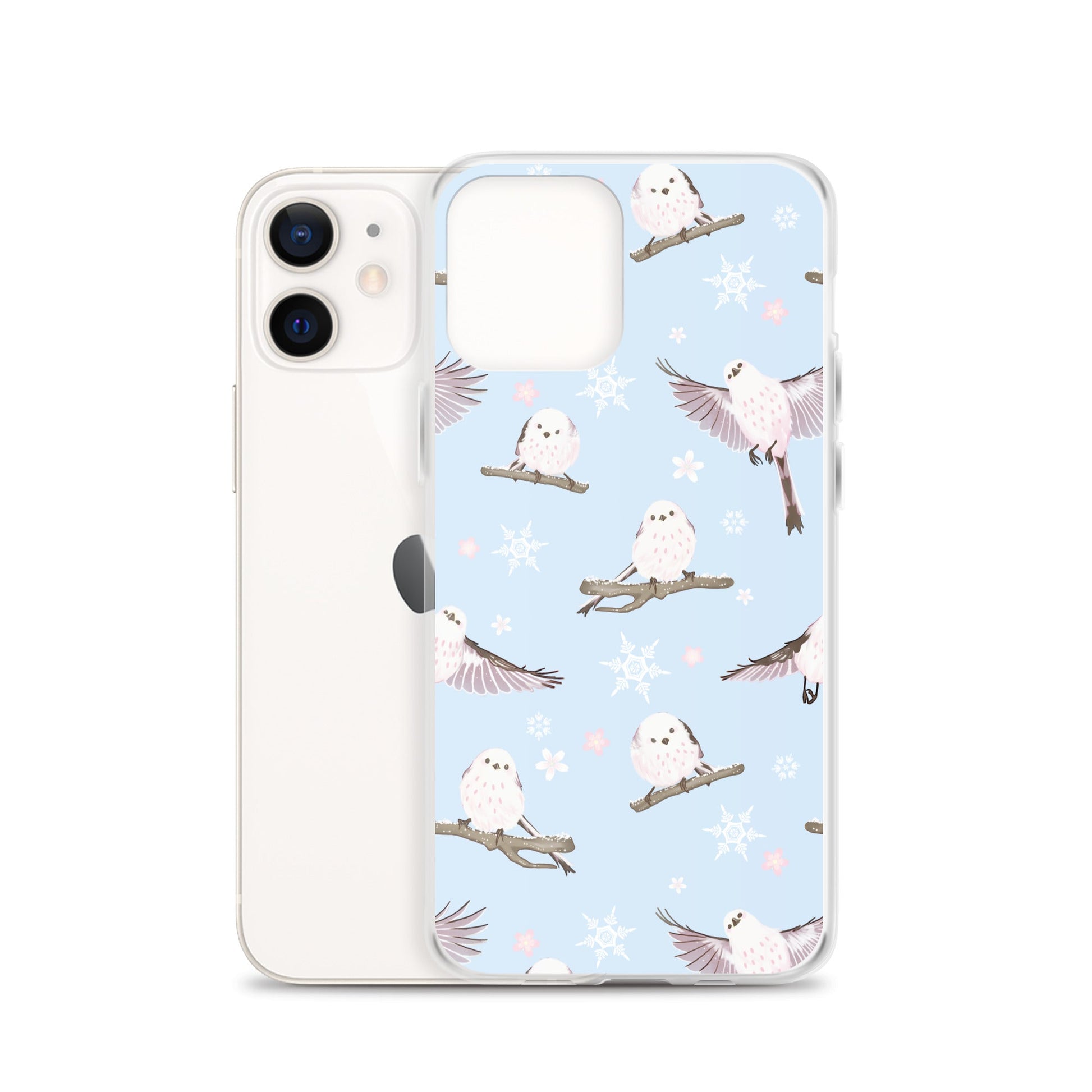Sleek Snow Bird iPhone® Clear Case with flexible sides protects your phone from scratches and dust. Perfect for everyday use.