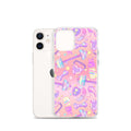 Protect your iPhone® stylishly with the Glitter Gains iPhone® Clear Case, featuring a sleek design and vibrant patterns.