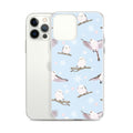 Stylish Snow Bird iPhone® Clear Case featuring a vibrant bird design, protecting against scratches and dirt.