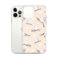 Stylish Snow Bird iPhone® Clear Case featuring a flexible design for protection against scratches and dirt.