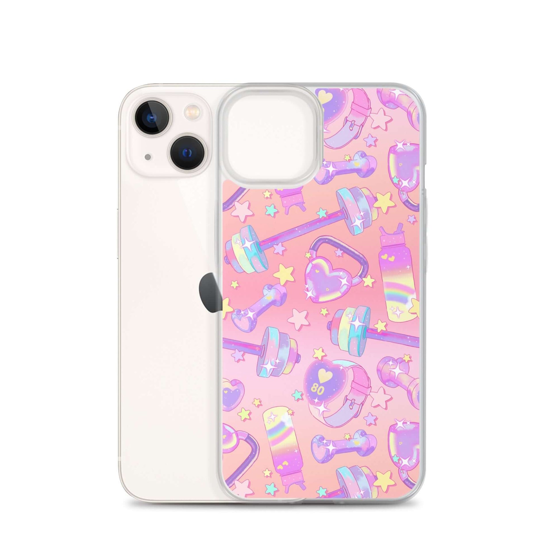 Colorful Glitter Gains iPhone® Clear Case featuring a sleek design for stylish protection against scratches and dust.