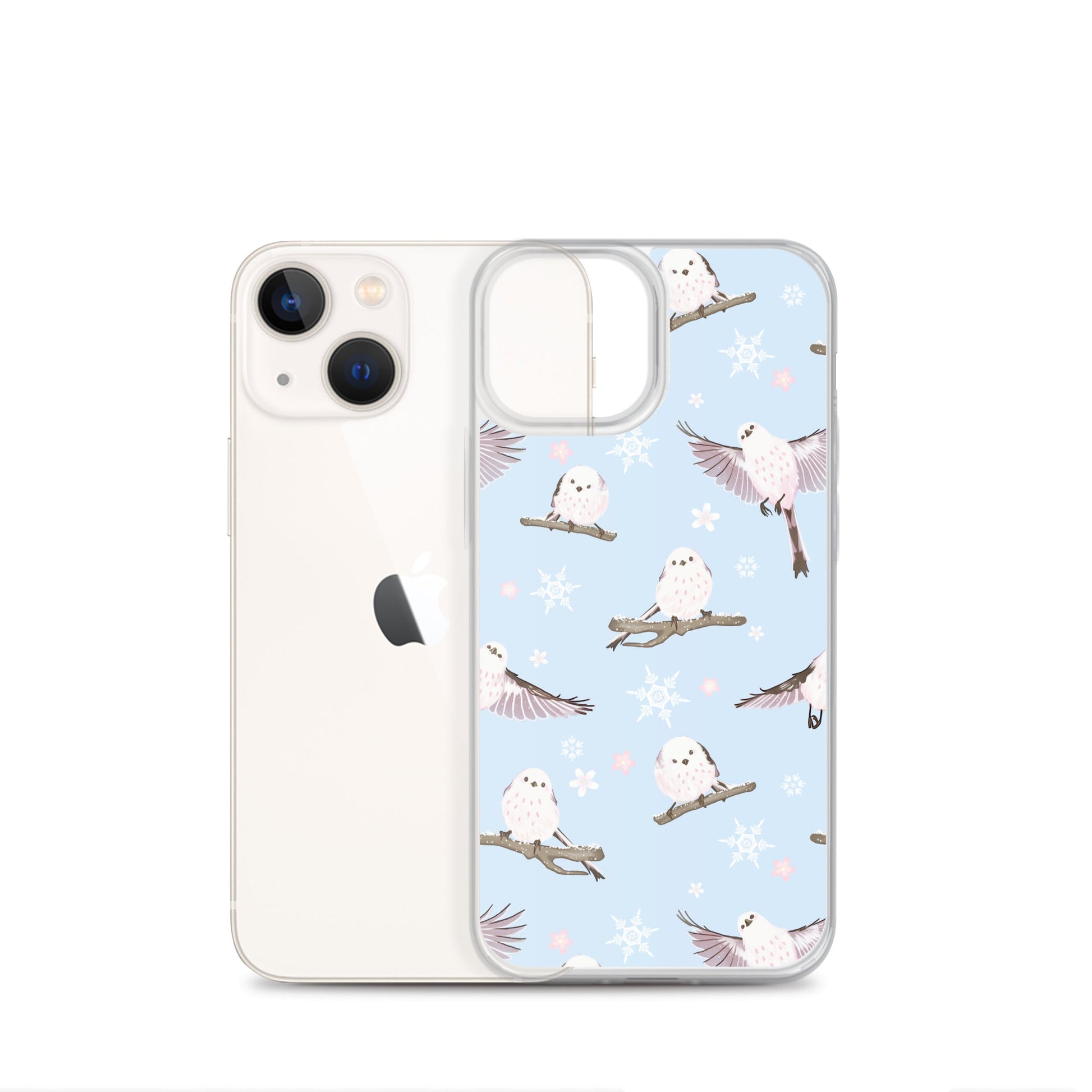 Sleek Snow Bird iPhone® Clear Case features a solid back and flexible sides for optimal protection and style.