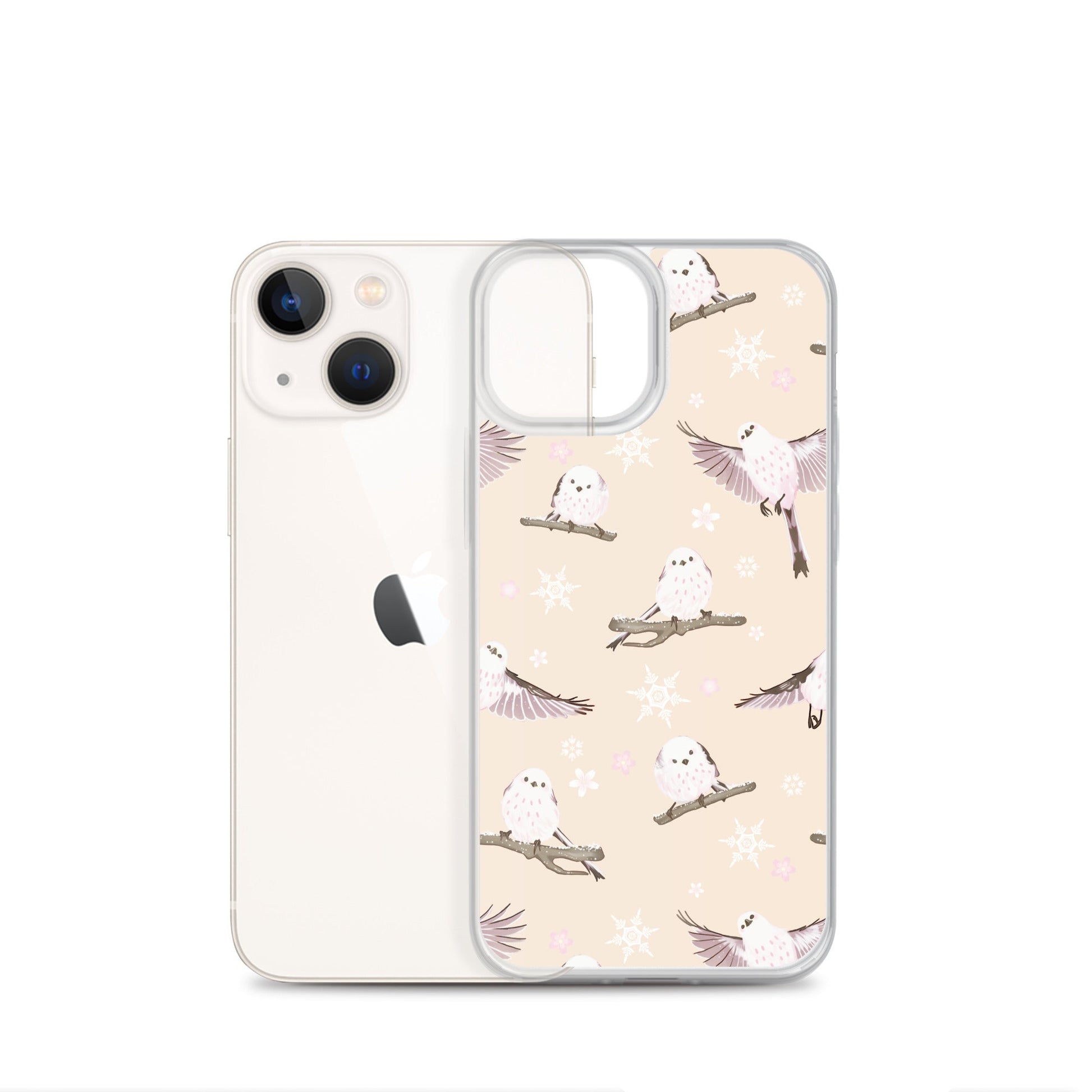 Sleek Snow Bird iPhone® Clear Case featuring a beautiful design, protecting against scratches and dirt effortlessly.