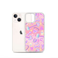 Sleek Glitter Gains iPhone® Clear Case with a colorful design to protect against scratches and dirt while ensuring style.