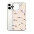 Sleek Snow Bird iPhone® Clear Case with protective solid back, flexible sides, and precise port openings for easy use.