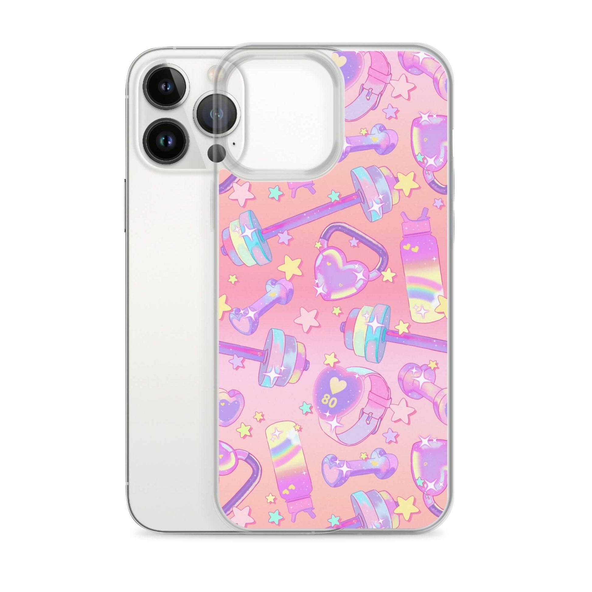 Stylish Glitter Gains iPhone® Clear Case features a vibrant design, protecting your phone from everyday wear.