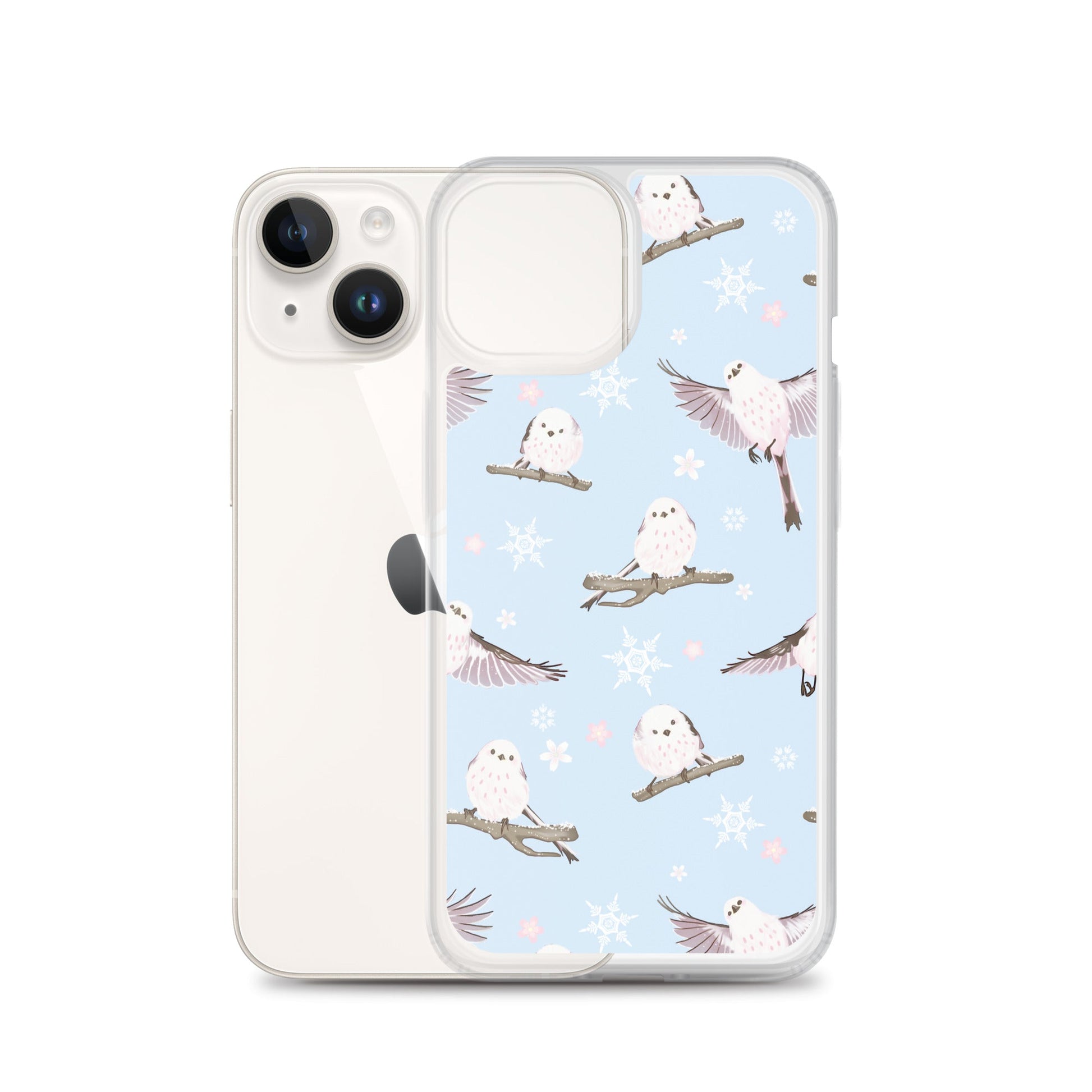 The Snow Bird iPhone® Clear Case features a flexible design, ensuring protection from scratches and dirt while showcasing vibrant art.