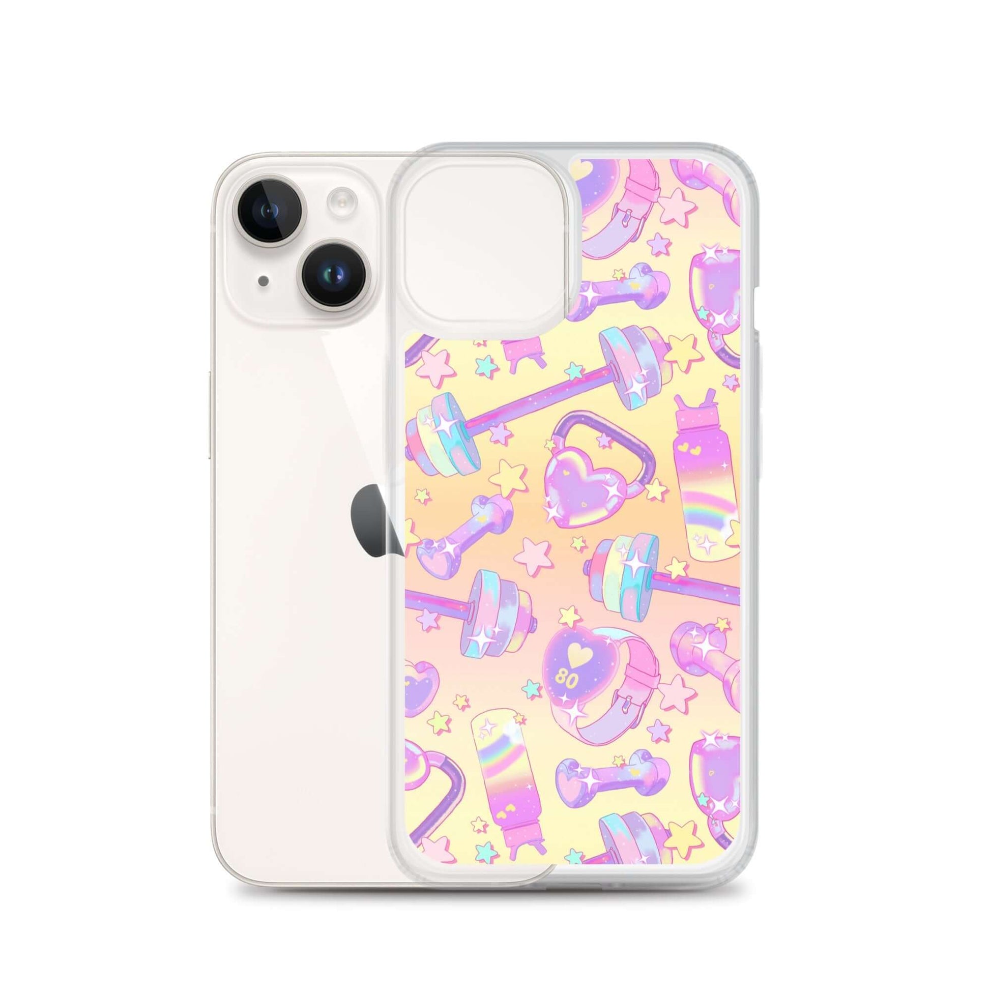 Stylish Glitter Gains iPhone® Clear Case offers protection against scratches and dirt with a flexible design.