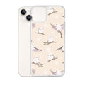 Sleek Snow Bird iPhone® Clear Case with a solid back and flexible sides, protecting against scratches and dirt.