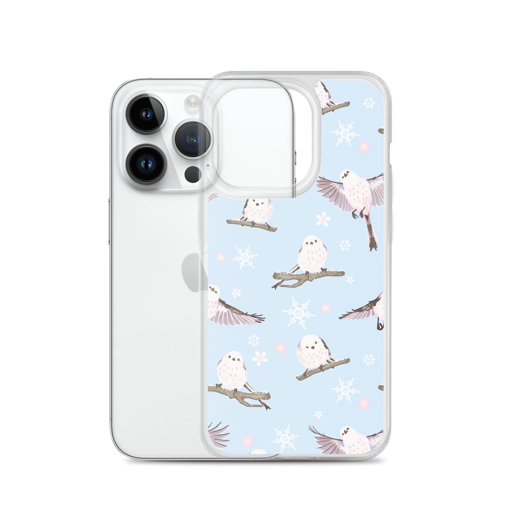 Protect your iPhone® with the Snow Bird iPhone® Clear Case featuring a stylish bird design and durable construction.