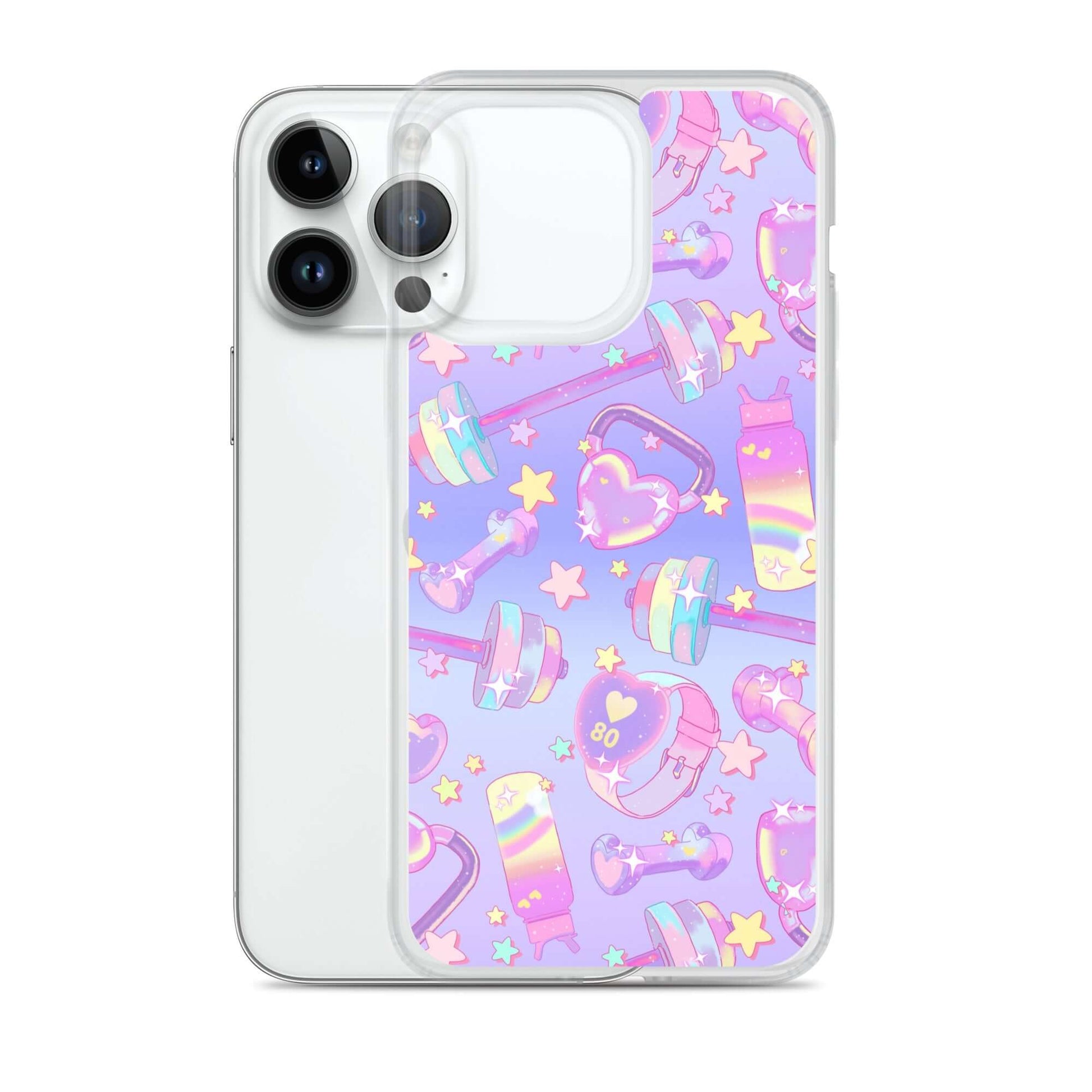 Stylish Glitter Gains iPhone® Clear Case offers durable protection against scratches and dirt with a flexible design.