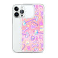 Stylish Glitter Gains iPhone® Clear Case features a flexible design and solid back for ultimate protection and style.