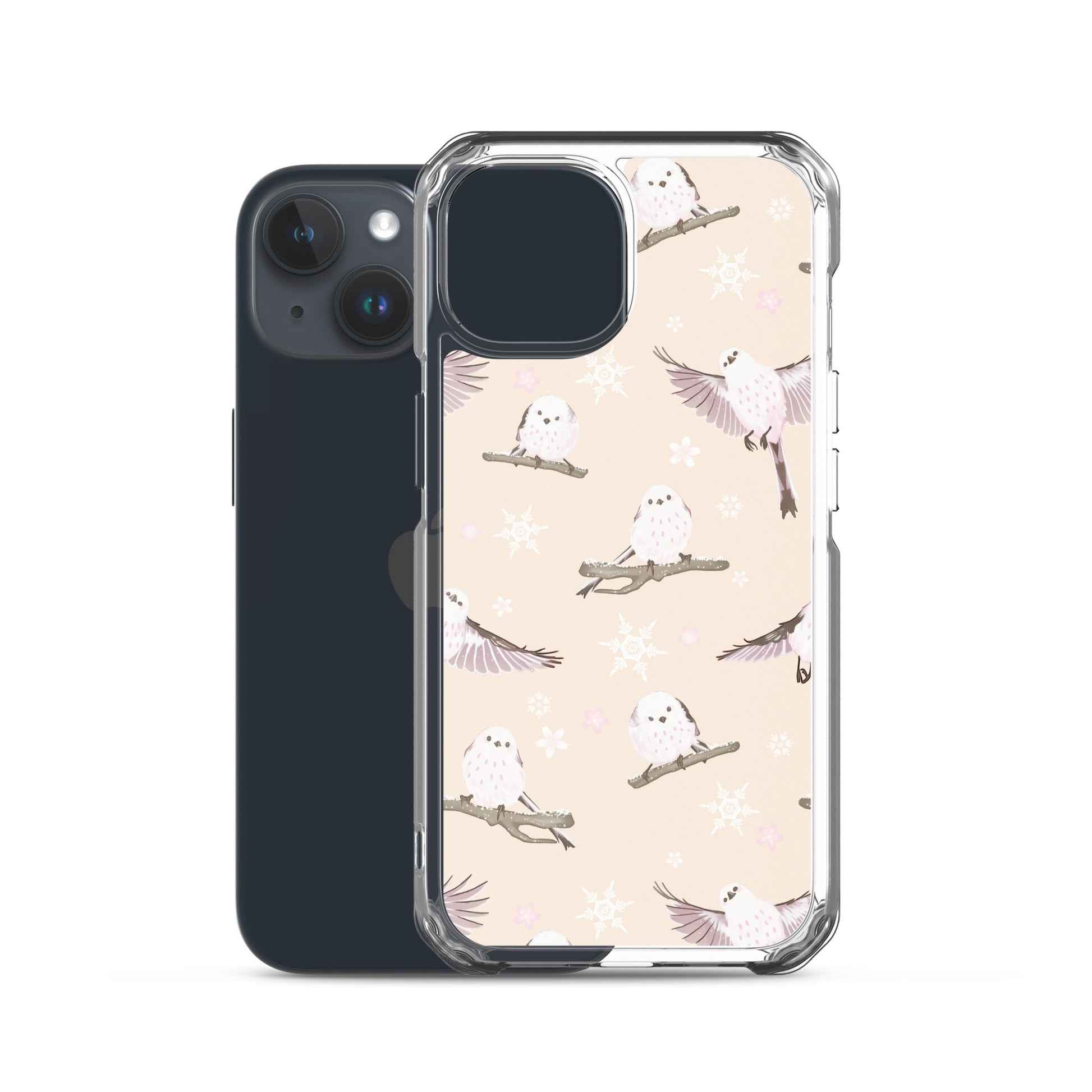 Sleek Snow Bird iPhone® Clear Case features a solid back and flexible sides, protecting against scratches and dust.