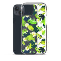 Kero-kero iPhone® Clear Case showcases a vibrant frog design, offering protection against scratches and dirt.