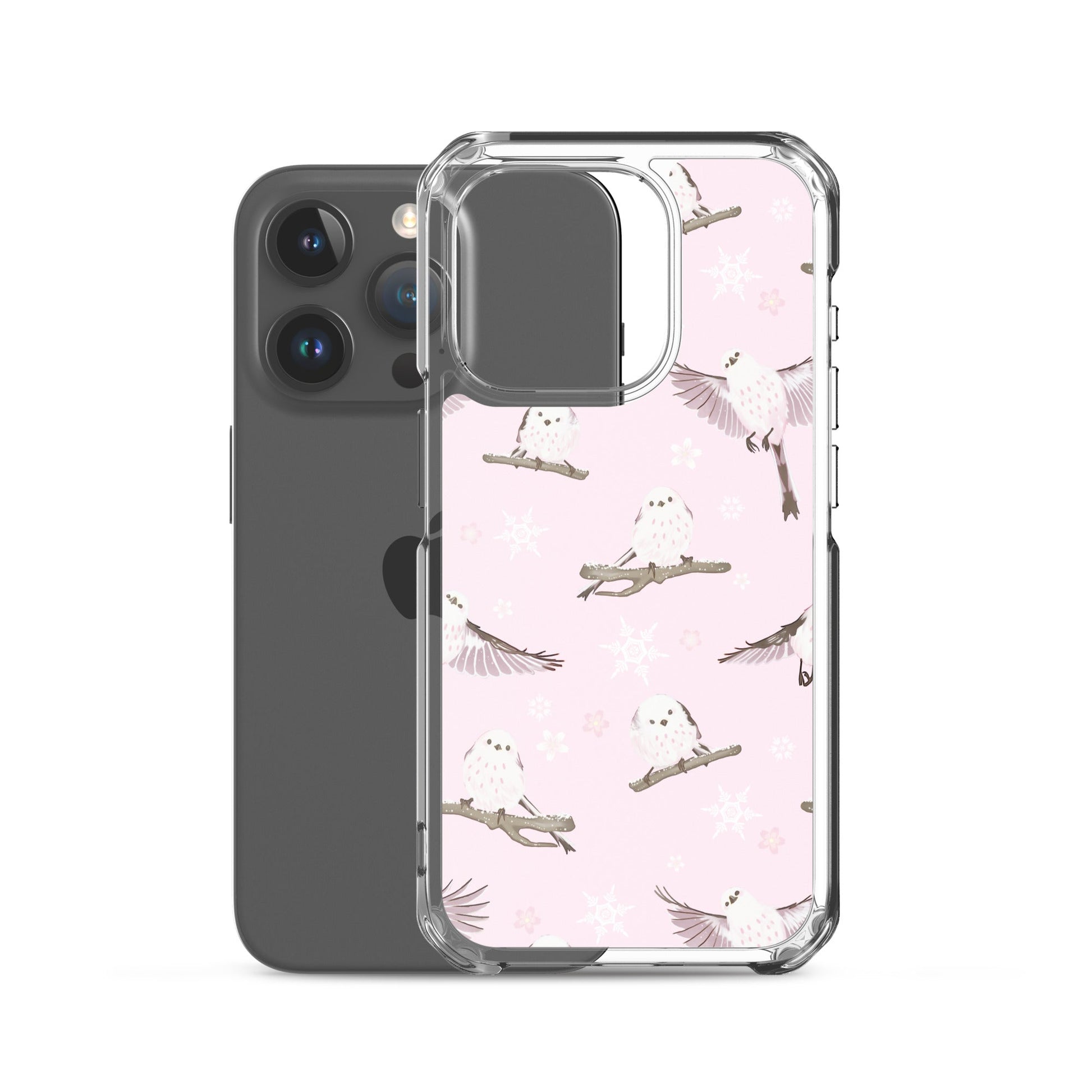 Sleek Snow Bird iPhone® Clear Case features a solid back and flexible sides for easy access and protection.