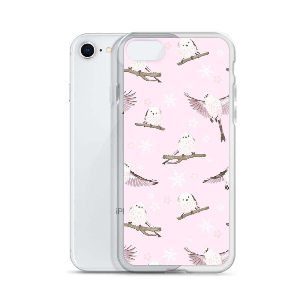 Protect your phone stylishly with the Snow Bird iPhone® Clear Case featuring a charming bird design and flexible sides.