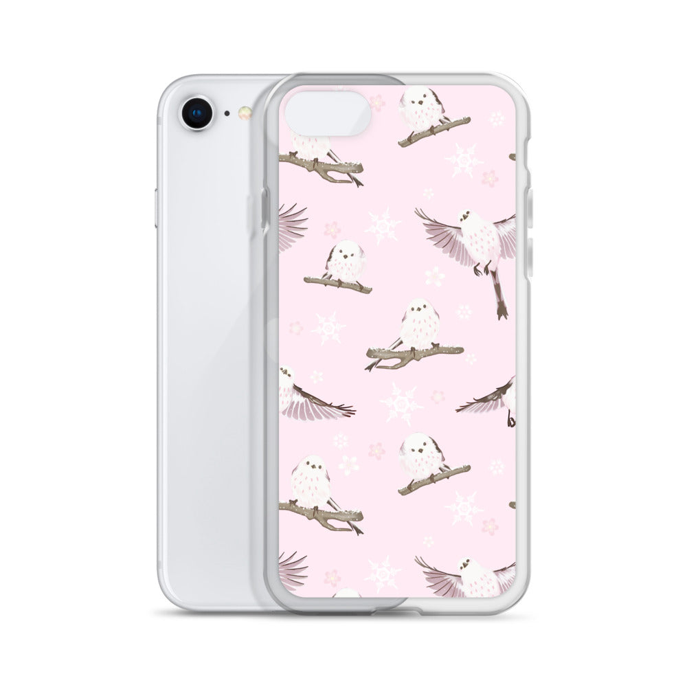 Sleek Snow Bird iPhone® Clear Case featuring a charming bird design, ensuring protection from scratches and dust.