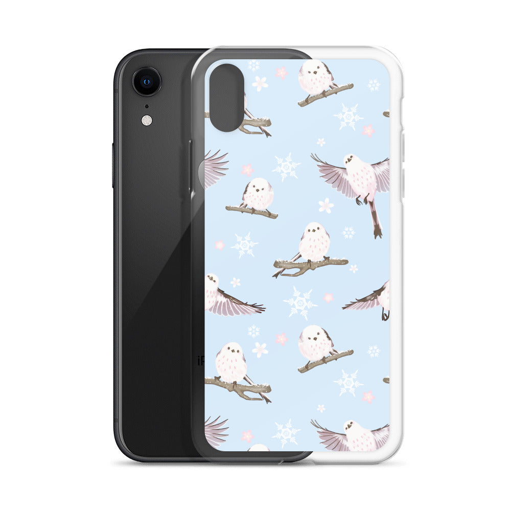 Protect your phone in style with the Snow Bird iPhone® Clear Case, featuring a whimsical bird design and flexible sides.