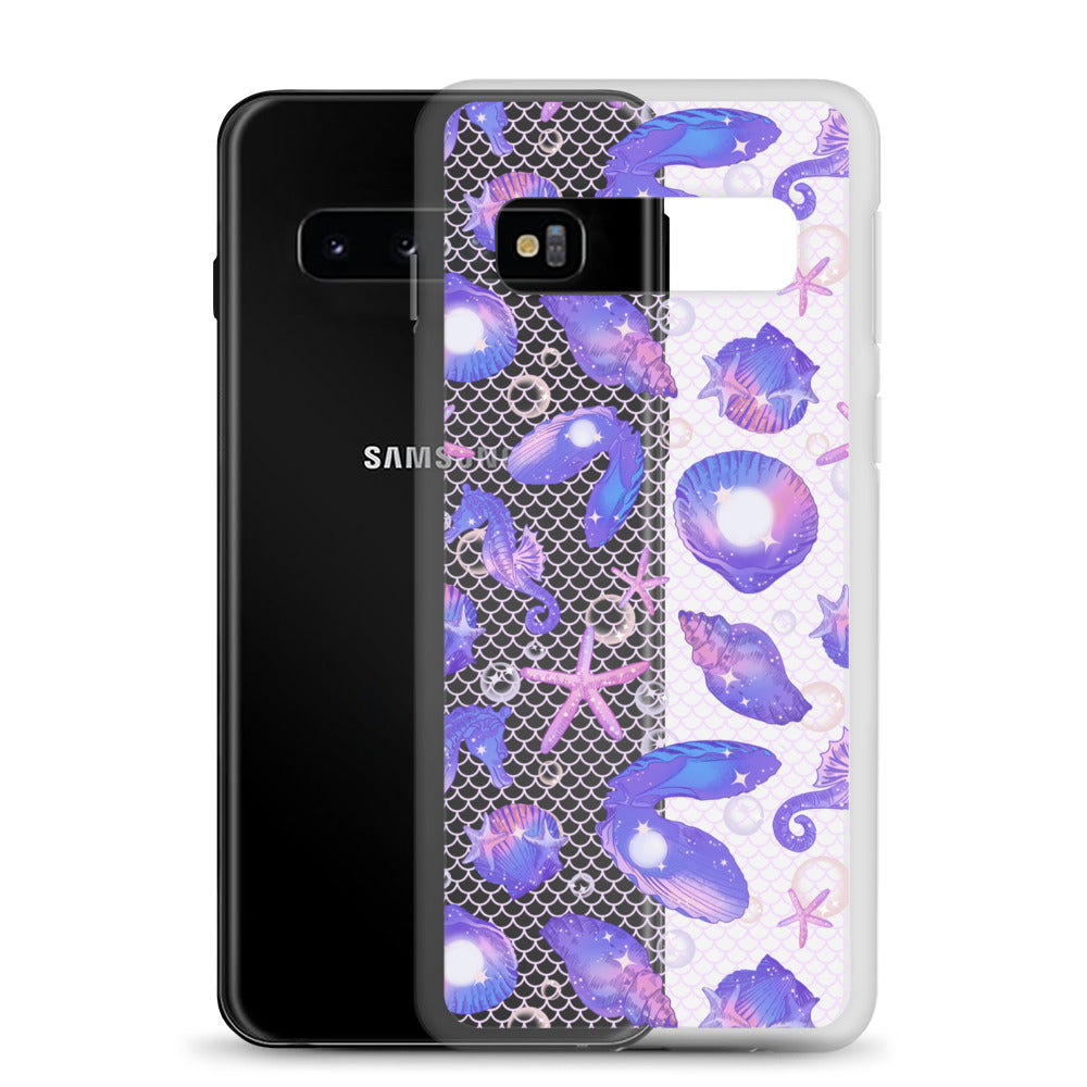 Showcase your style with the Sea Princess Samsung® Clear Case, featuring vibrant seashells and sparkles for ultimate protection.